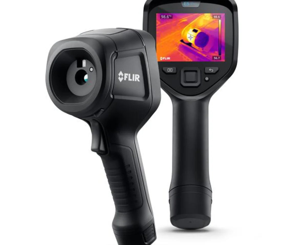 Handhållen värmekamera med färgdisplay, exempel på utrustning som används vid thermografering